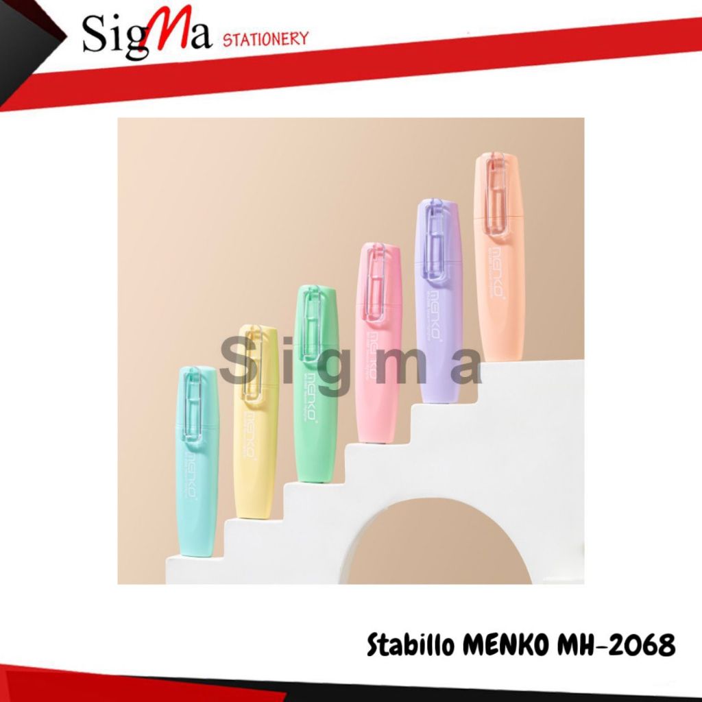 

Stabillo Menko MH-2068 / Highlighter Menko MH-2068 / Penanda Tulisan Menko MH-2068 Warna Macaroon Warna Pastel