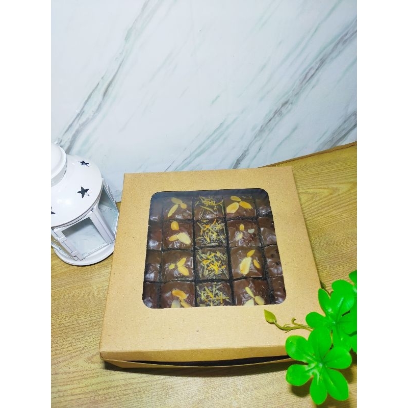 

Fudgy Brownies/ Brownies panggang ukuran 20x20