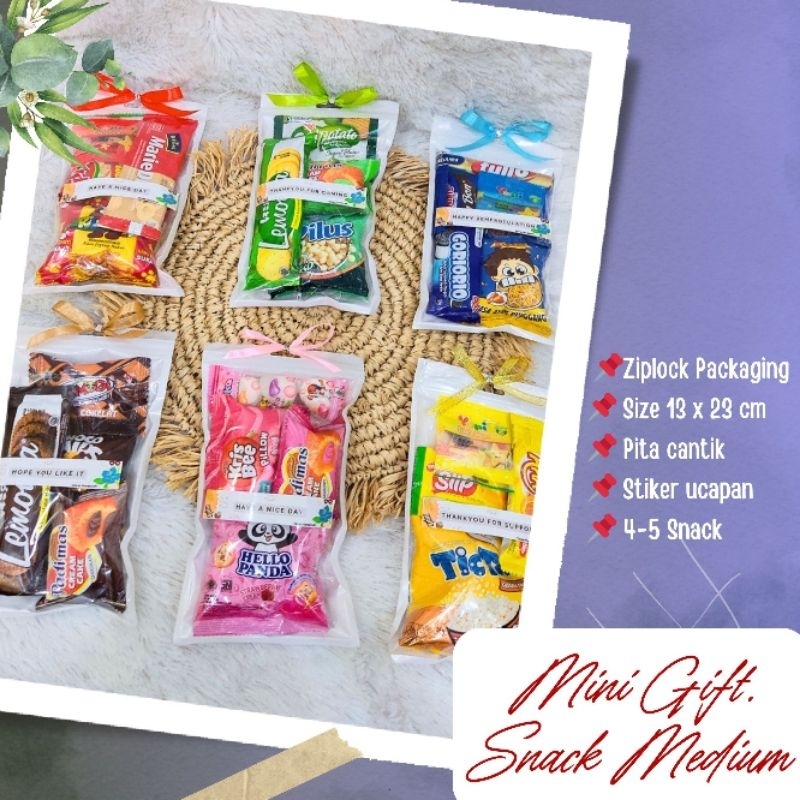 

MINI GIFT SNACK MURAH SIZE MEDIUM/FREEBIES/ HADIAH GRADUATION/ HAMPERS SNACK