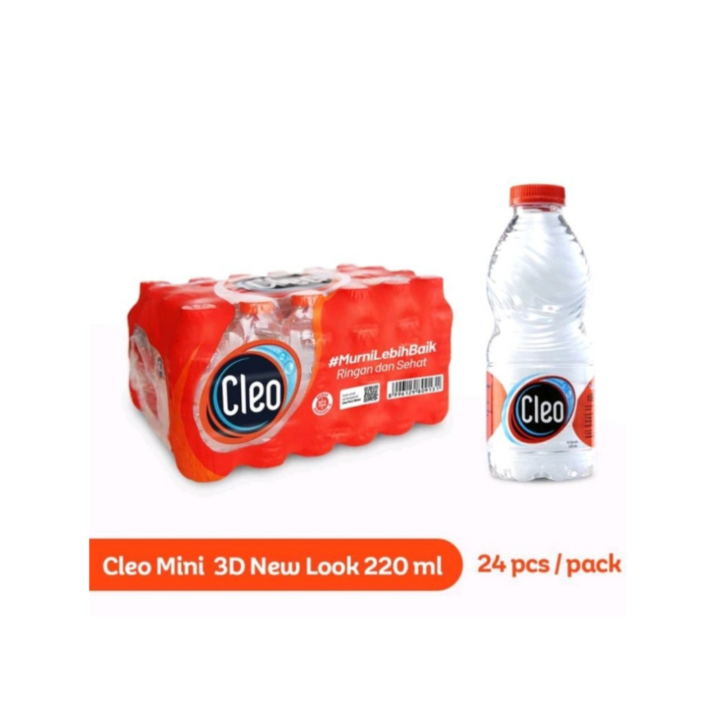 

CLEO AIR MINERAL BOTOL MINI 220 ML ISI 24 BOTOL PER DUS KEMASAN BARU