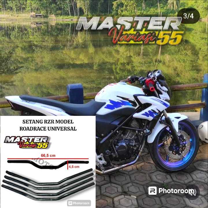 SETANG STANG STIR RZR ROADRACE UNIVERSAL NON RAISER PNP HONDA CB 150 R OLD NEW DLL STANG RZR UNIVERS
