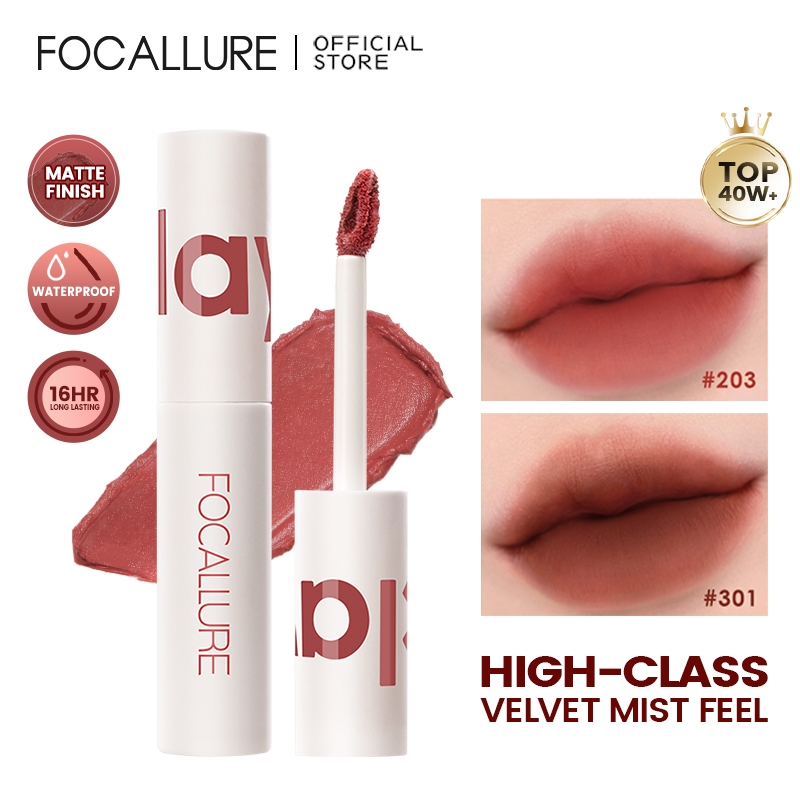 BPOM FOCALLURE #JasmineMeetsRose Lipstik Velvet-Mist Matte Lip Clay