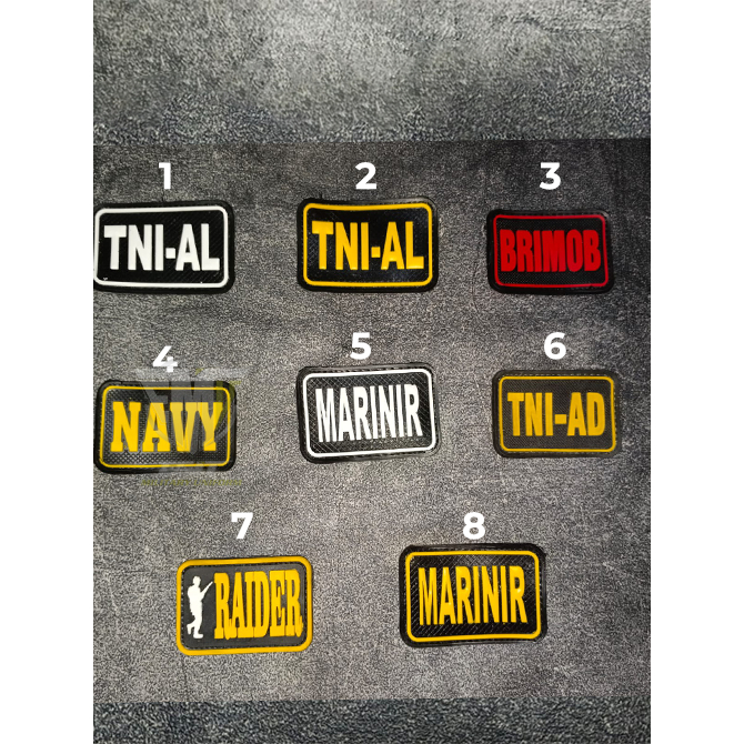 Rubber patch emblem karet TNI - rubber karet marinir - rubber TNI AL
