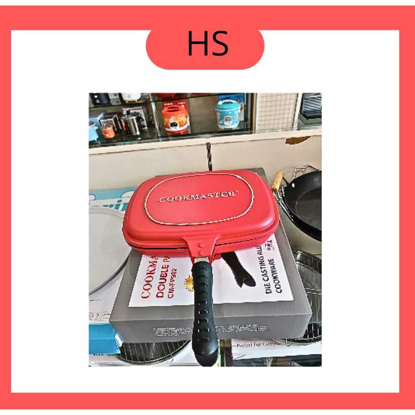 COOKMASTER DOUBLE FRY PAN DIE CAST 32CM ALUMUNIUM KERAMIK