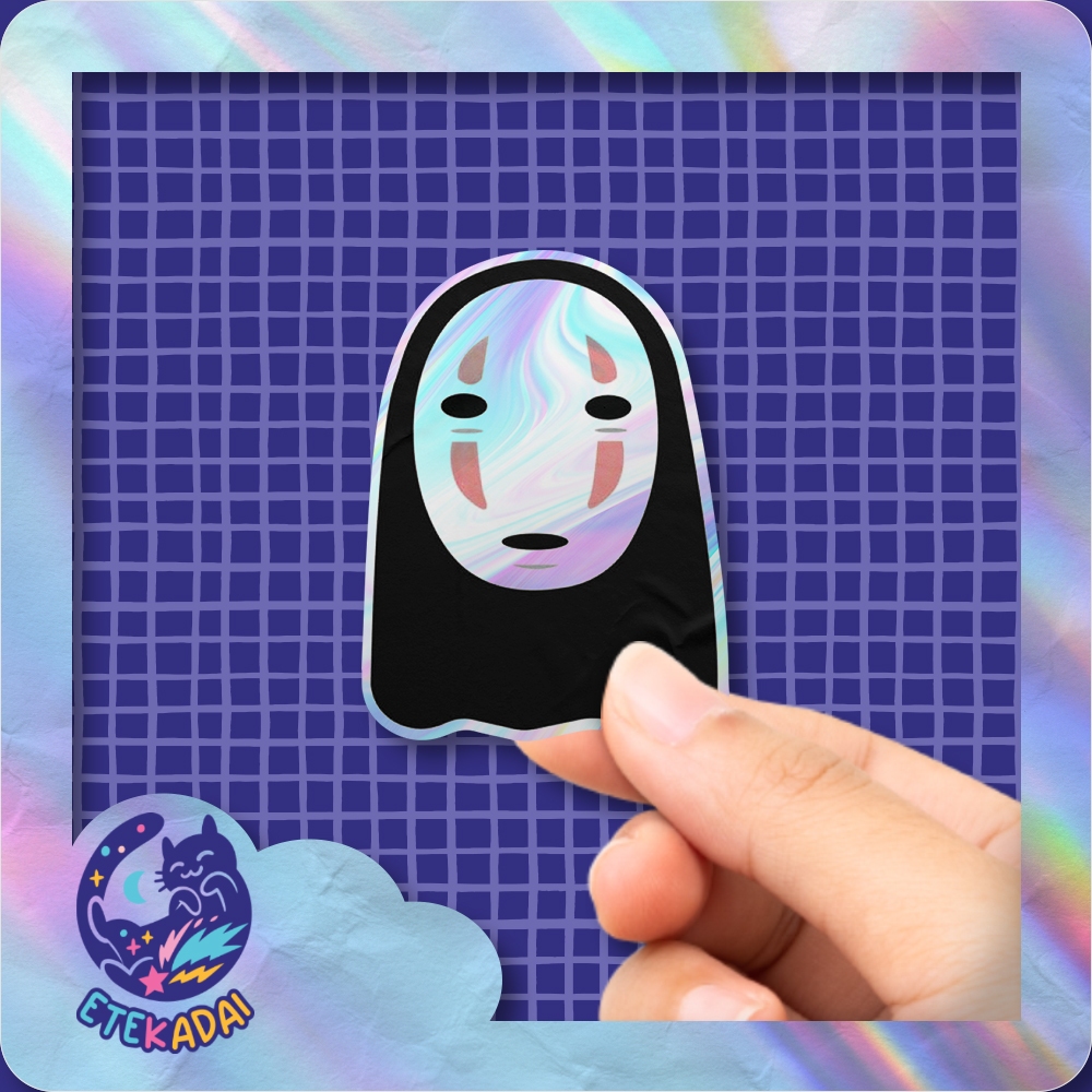 

Stiker Hologram Anime Spirited Away No Face
