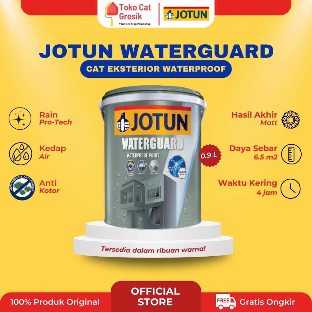 CAT TEMBOK ANTI BOCOR EXTERIOR JOTUN WATERGUARD 0.9/1L
