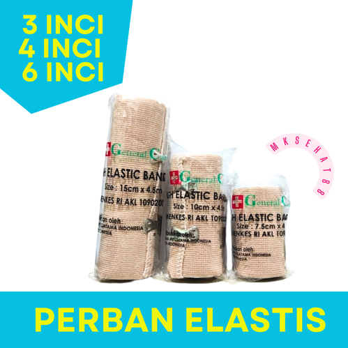 Perban Elastis General Care  3 Inc / 4 Inc / 6 Ich / Perban Elastic / Medicrepe / Penyangga Tangan K