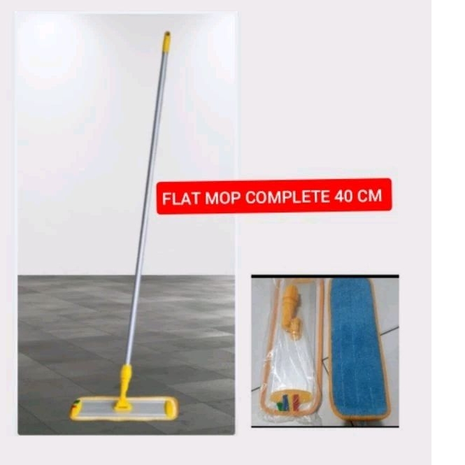 Flat mop set  complete 40 cm microfiber