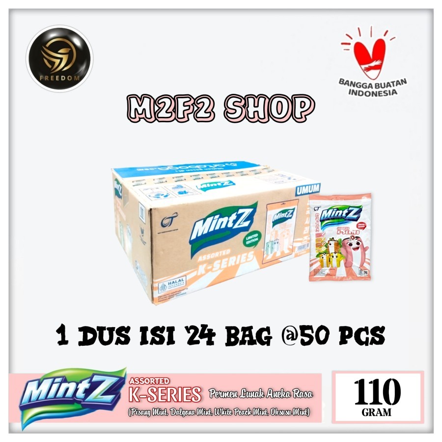 

Mintz Assorted K-Series Chewy Mints | Permen Lunak Aneka Rasa Pisang Dalgona White Peach Oksusu - 110 gr (Kemasan Karton)