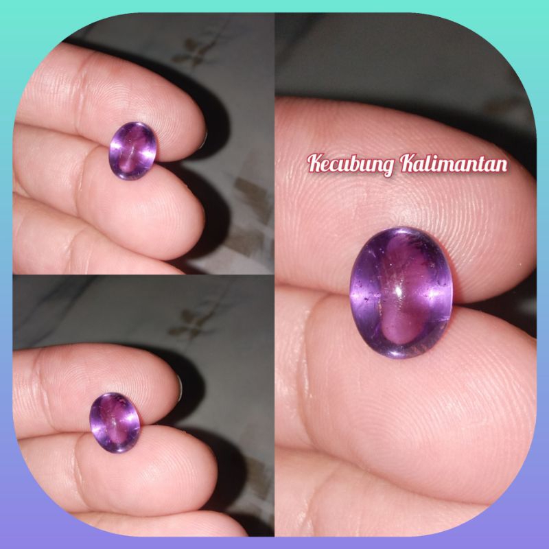 Batu Kecubung Ungu Kalimantan Minimalis Asli Natural