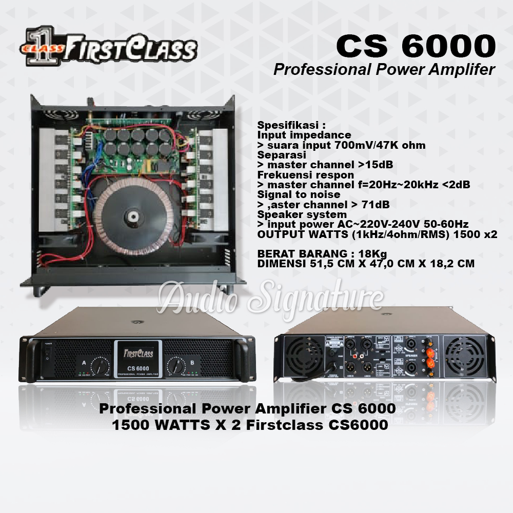 Power Amplifier FIRSTCLASS CS 6000 | CS6000 Original