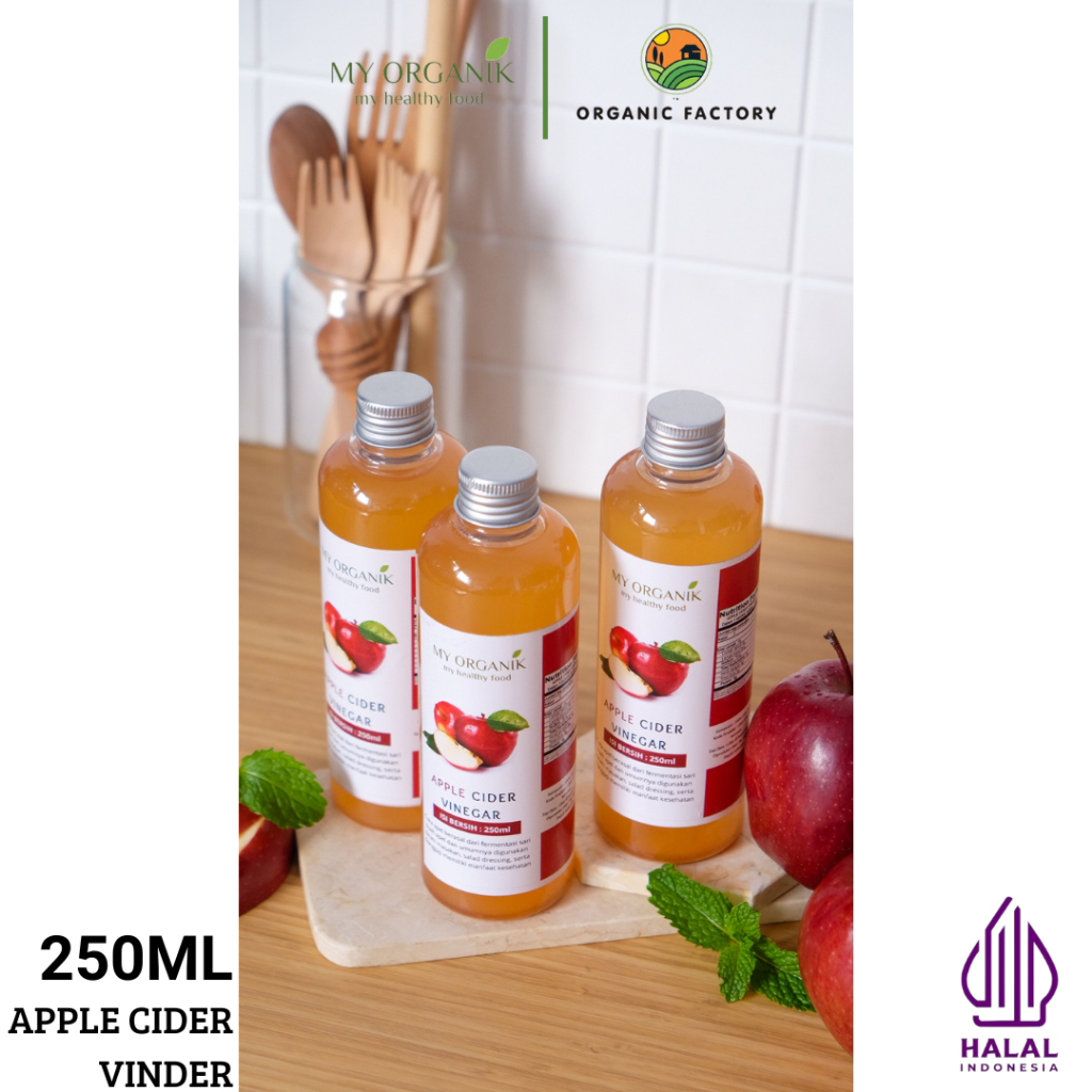 

My Organik Paket Lebih Murah 3 Cuka Apple Vinegar With Mother 250ml