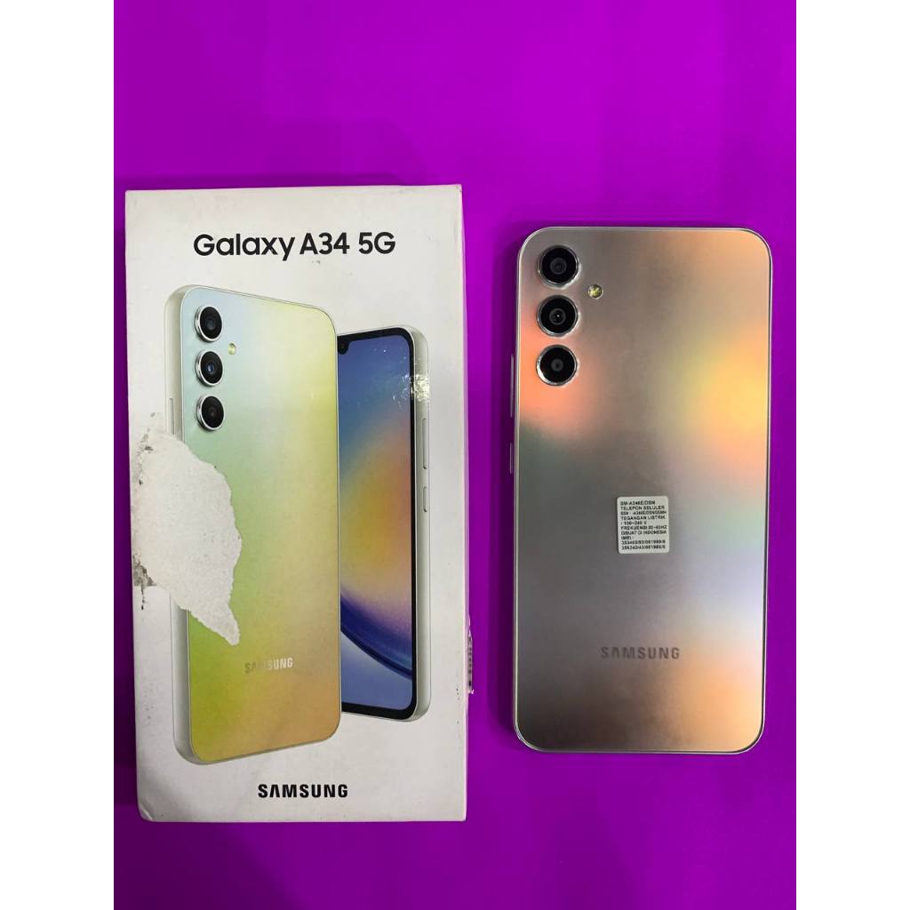 SAMSUNG GALAXY A34 A34 5G 8/128GB SECOND FULLSET MULUS