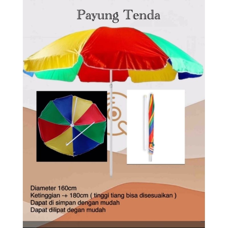 Payung jualan, payung tenda, payung pelangi