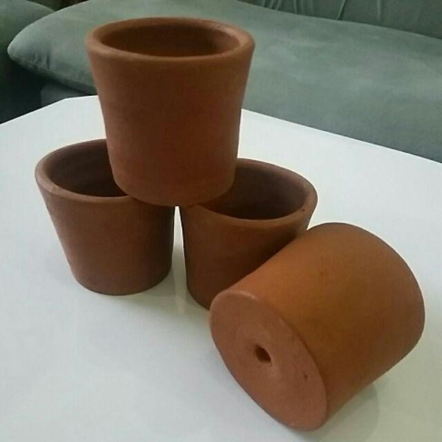 Pot Polos Mini 6cm Pot Tanah Liat Kecil Terrarium Kaktus Sukulen