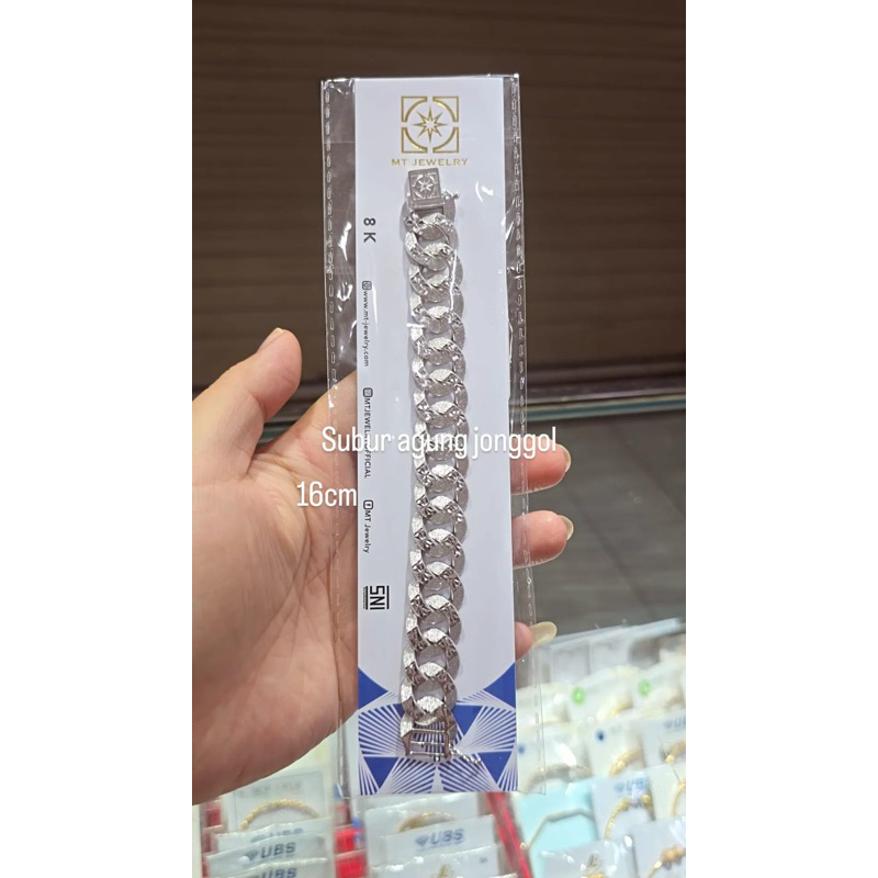 Gelang sisik naga besar 8k mas putih