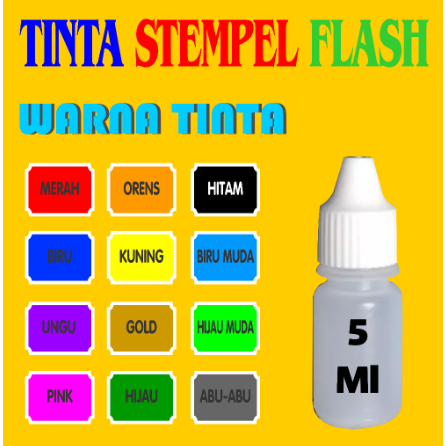 

Tinta Stempel /Tinta Refill Stempel Flash 5ml Per Pcs