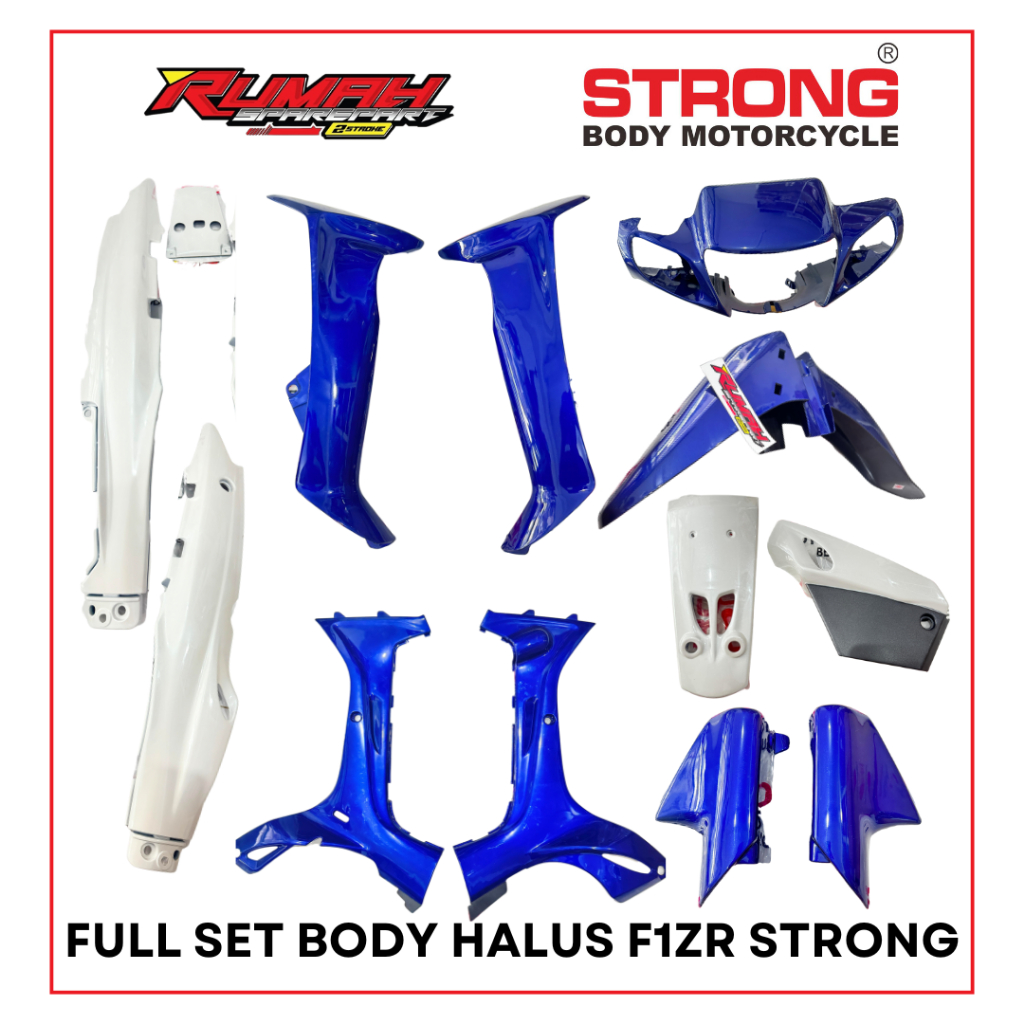 FULL SET BODY F1ZR STRONG - PUTIH BIRU