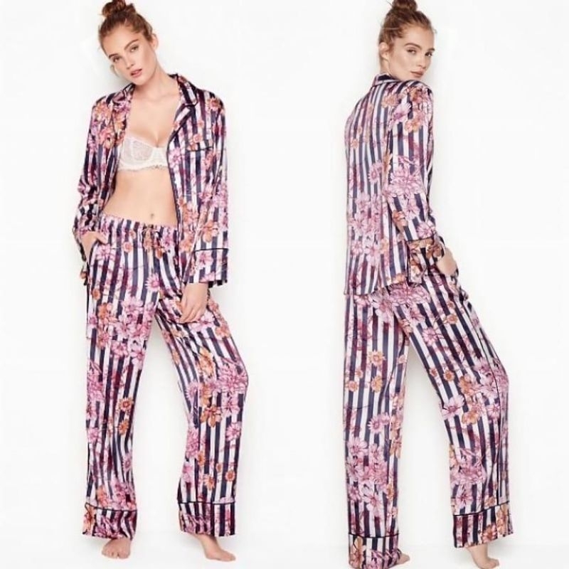 Flower Silk Pajamas Victoria Secret's / Pajamas / Baju Tidur / Victoria / Original / Asli / Pajamas 