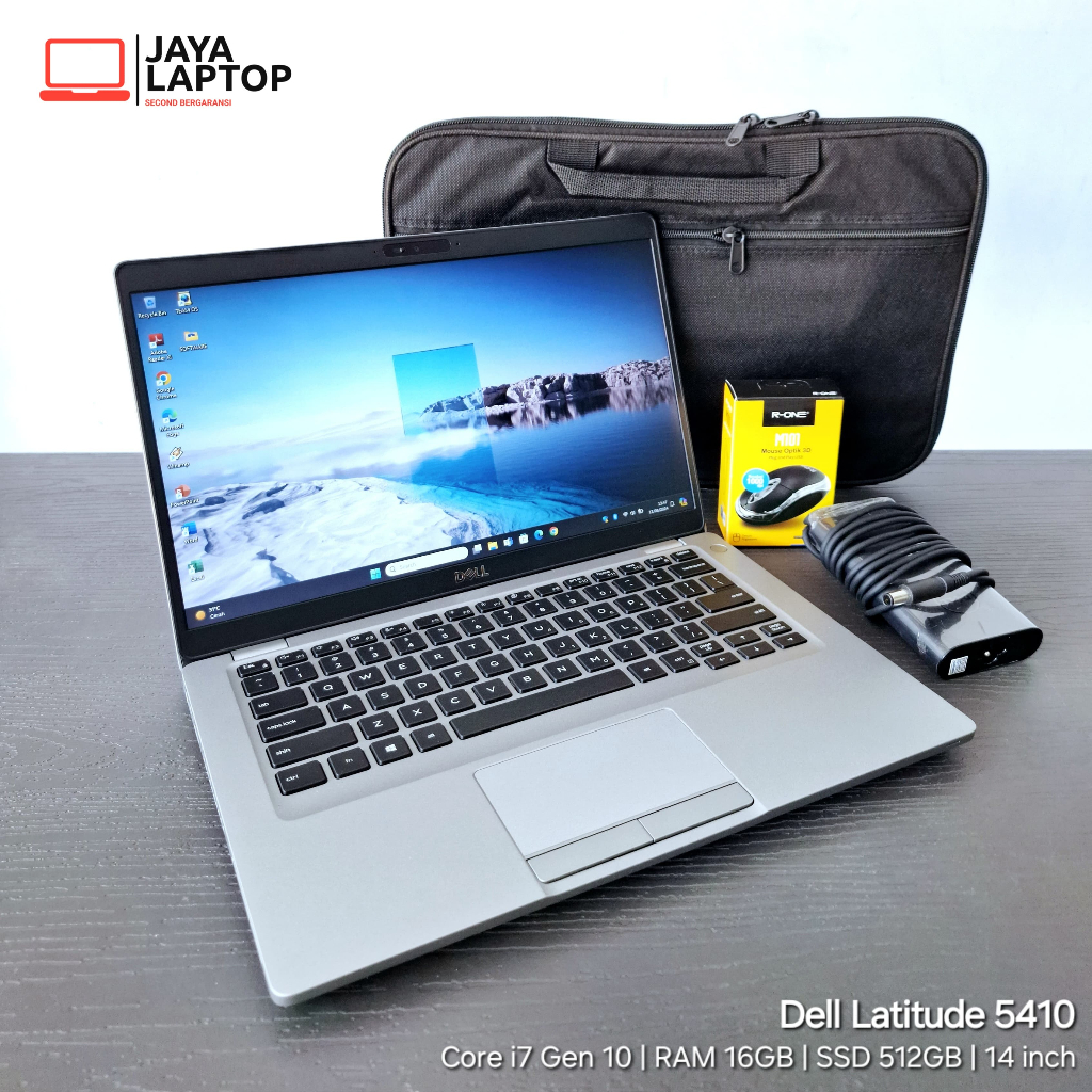 Dell Latitude 5410 Core i7 Gen 10 RAM 16GB SSD 512GB 14 inch Laptop Second Bekas Murah