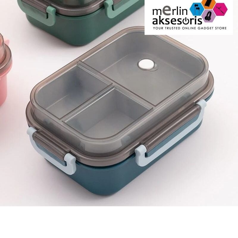 Lunch box Bento 2 susun 3 sekat Free sendok garpu