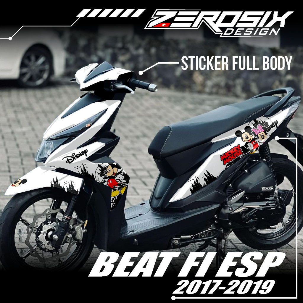 Decal Sticker Beat ESP/STREET 2016 2017 2018 2019 Full Body Stiker Variasi Lis Racing Mickey Mouse