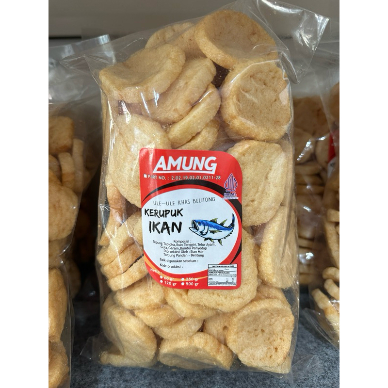 

Kerupuk Koin Ikan Kerupuk Amung 250gr oleh oleh khas Belitung