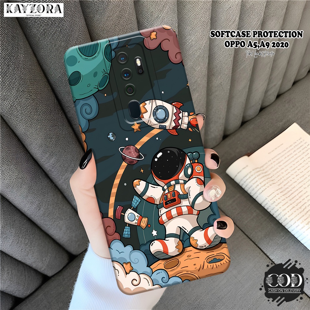 Case Hp Oppo A5 / A9 2020 Terbaru KAYZORA Fashion Case Astronaut Softcase Oppo A5 / A9 2020 Silikon 