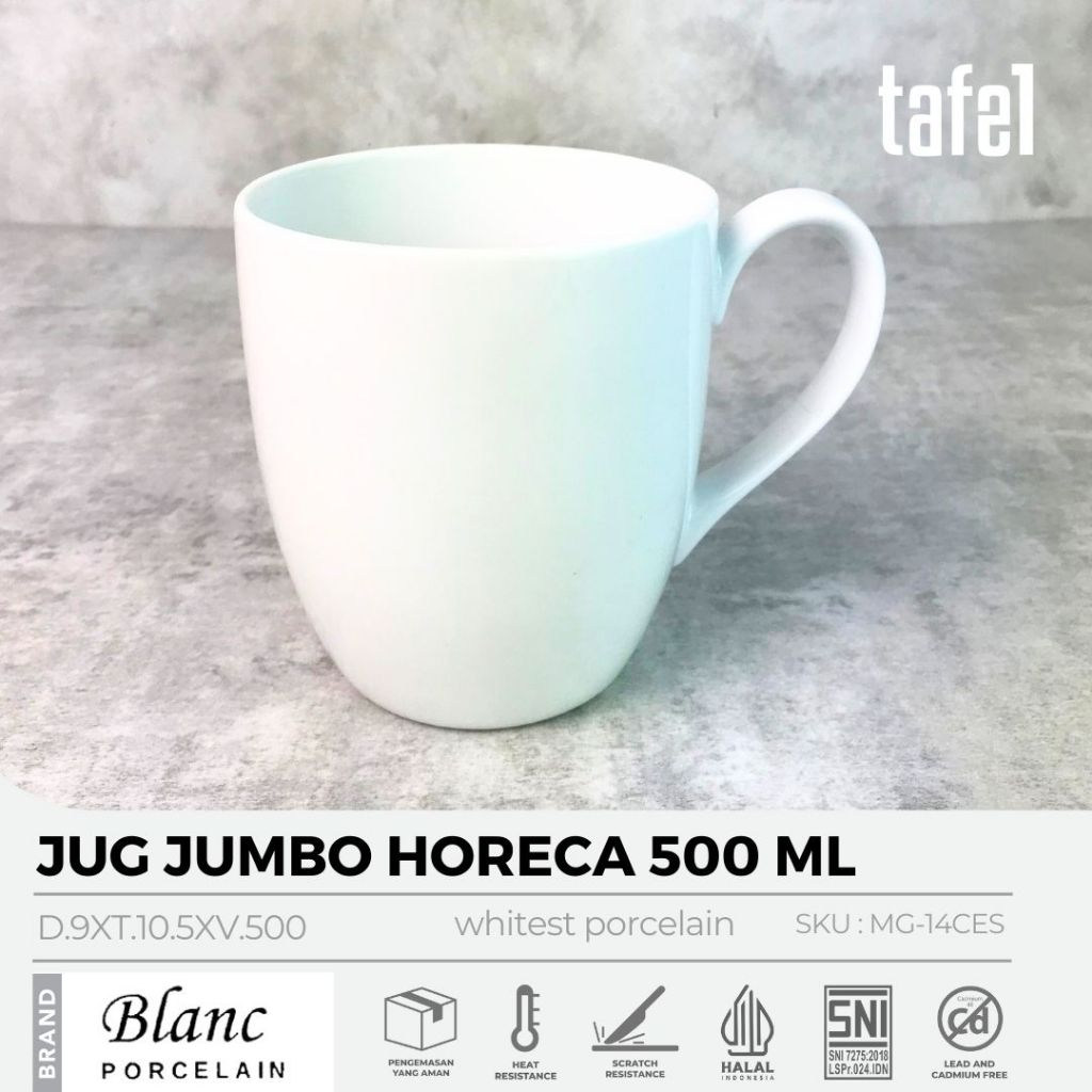 BLANC Mug Keramik Putih HORECA 500 ml