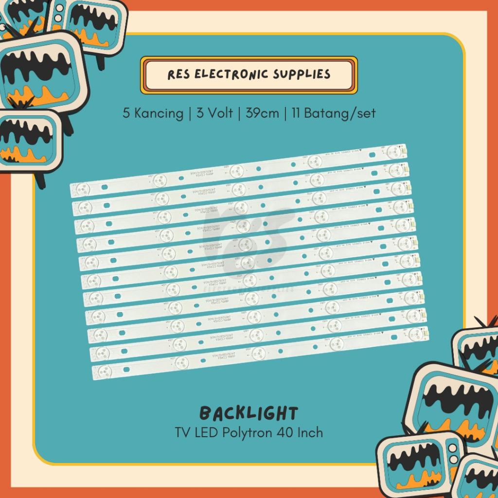〚RES〛Backlight TV LED/LCD Polytron 40 Inch PLD-40T100 PLD-40T105 PLD-40TS153 PLD-40TS156 PLD-40D100 