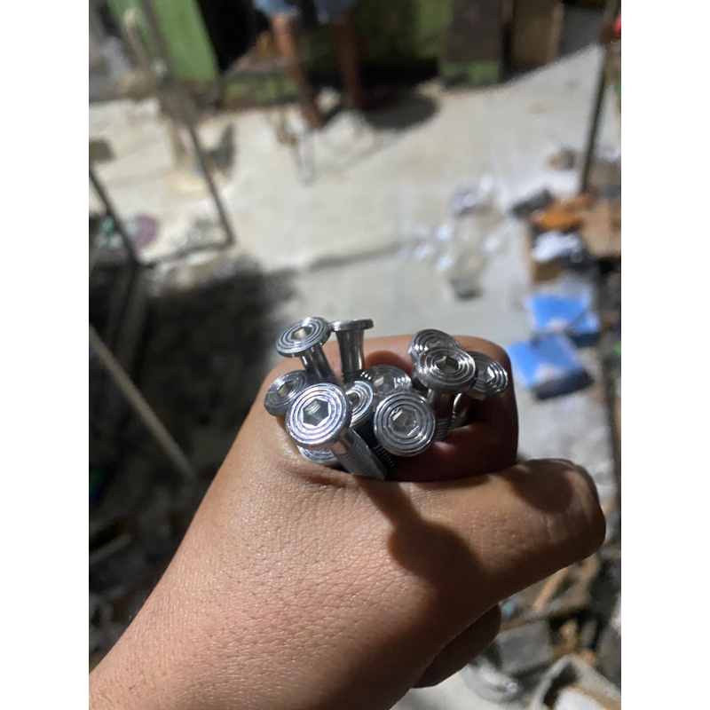 baut stainless slim blok kanan kiri mesin supra grand