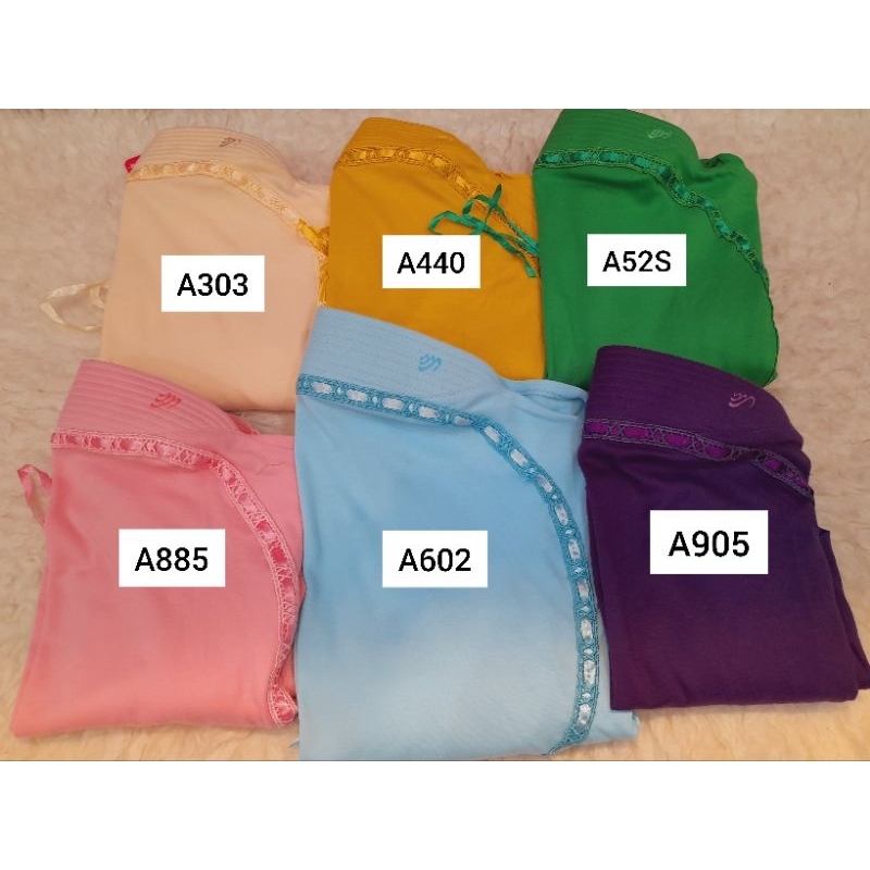 Rabbani Jilbab Sekolah Instan Hemy Pita Serut Luar Warna Pastel