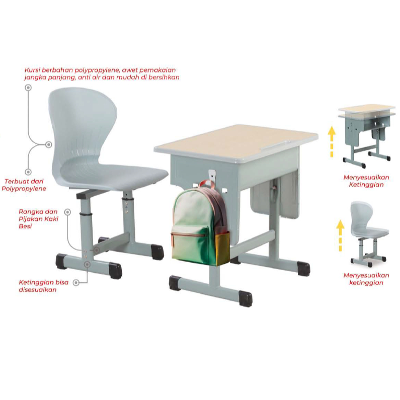 KURSI DAN MEJA SEKOLAH INDACHI RONAN