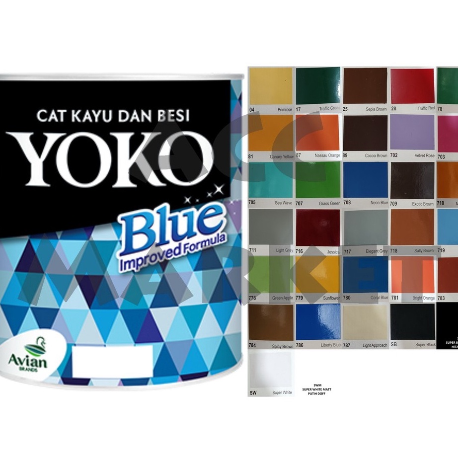 

PRODUK TREND Cat Minyak Besi Kayu YOKO AVIAN 7 Liter Pagar