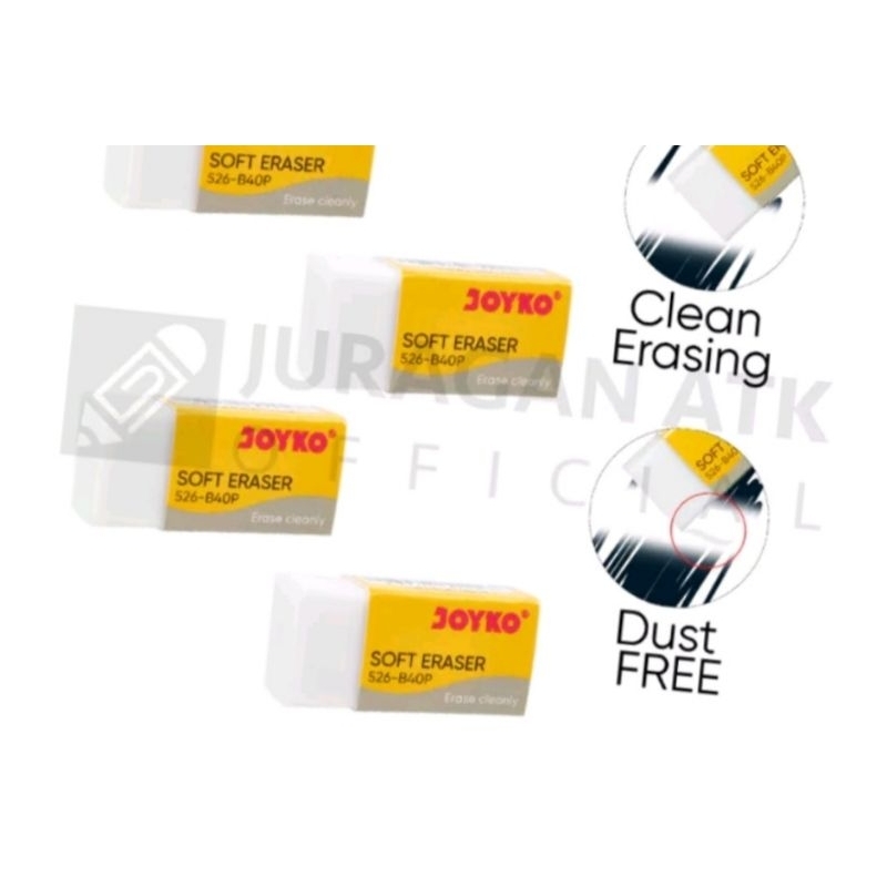 

1 pcs)eraserpenghapus joyko putih kecil526-B40p