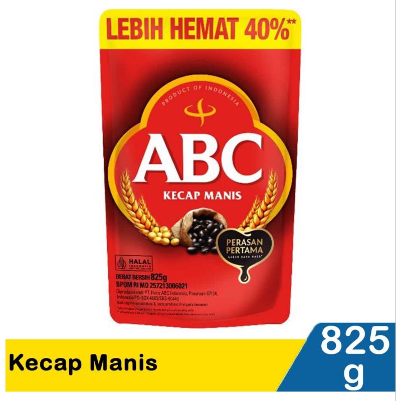 

KECAP MANIS ABC 825 GRAM(free kotak makan setiap pembelian 1 bungkus kecap abc)