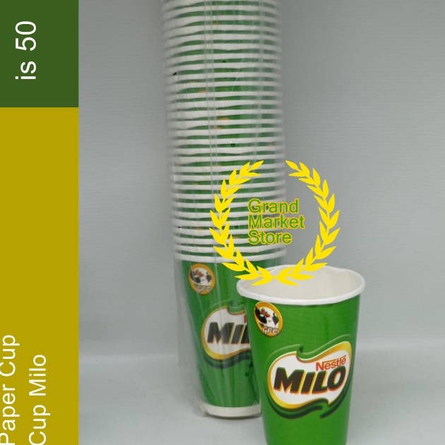 PROMO BESAR Paper Cup Paper Cup Milo Uk 8 oz Gelas Milo isi 5 Gelas Milo