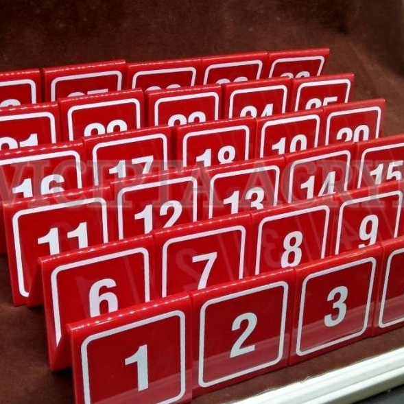 

BIG DISCOUNT Acrylic Nomer Meja Merah 13