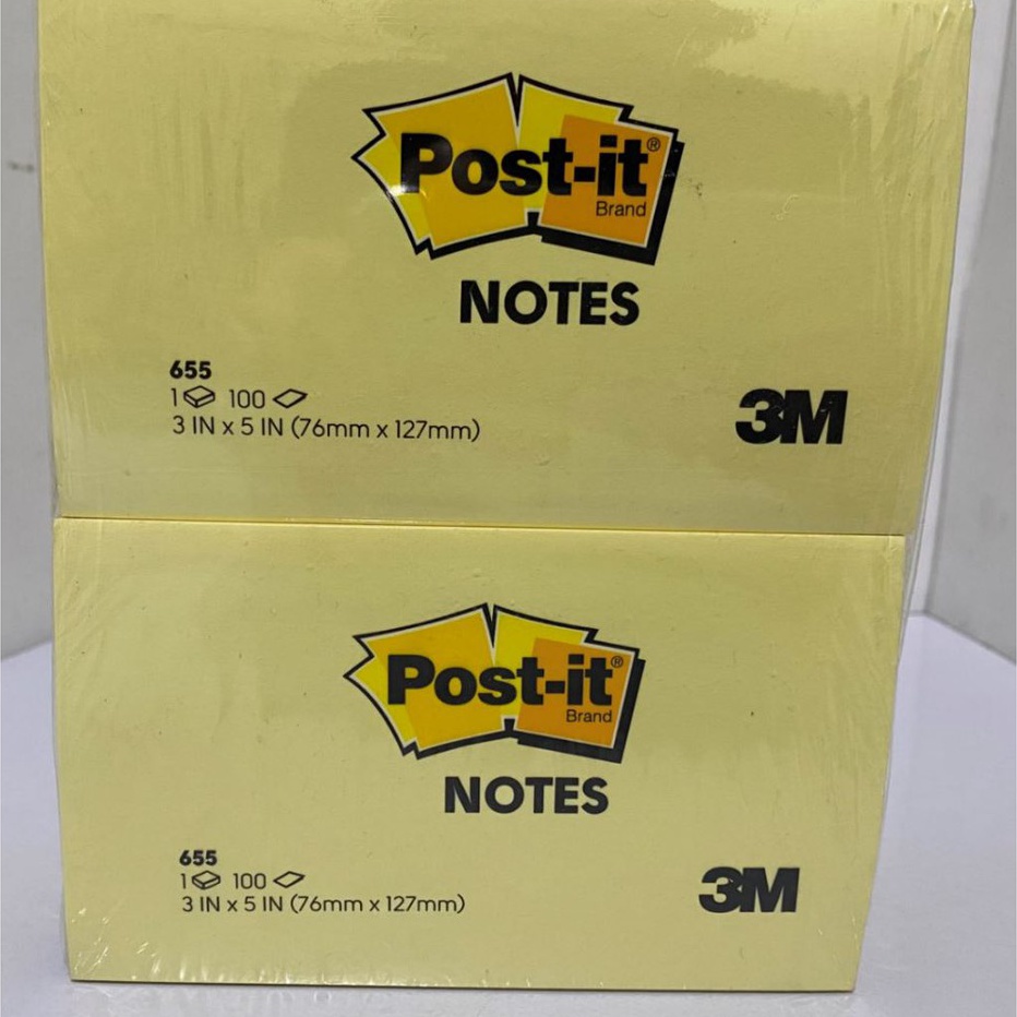 

ORIGINAL 3M Post it 655 76x127mm Per pad