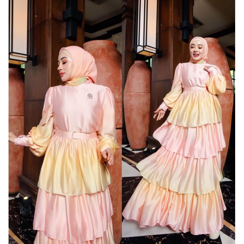 dress tingkat gradasi shellasaukia