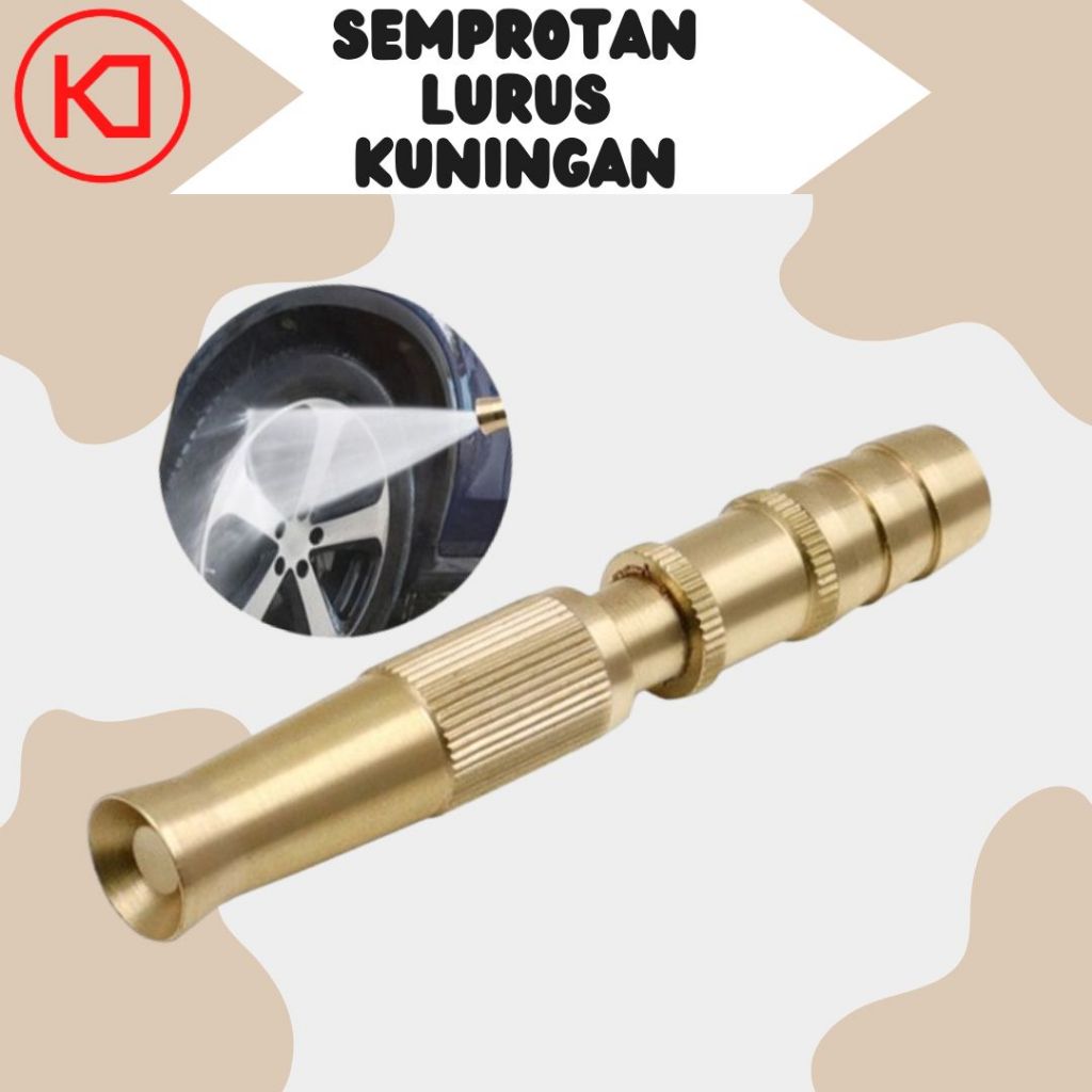 Kepala Semprotan Air Lurus Kuningan Nozzle Spray Kuningan / Semprotan Taman Nozzle Sprayer - Semprot