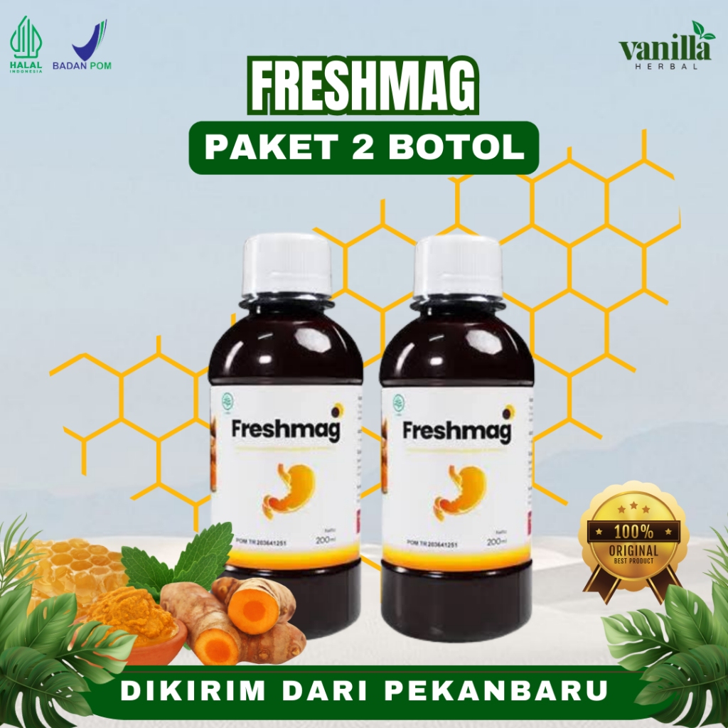 

PAKET 2 BOTOL FRESHMAG | Madu Herbal Alami Solusi Cepat Atasi Maag & Asam Lambung Masalah Asam Lambung Dikirim Dari Pekanbaru