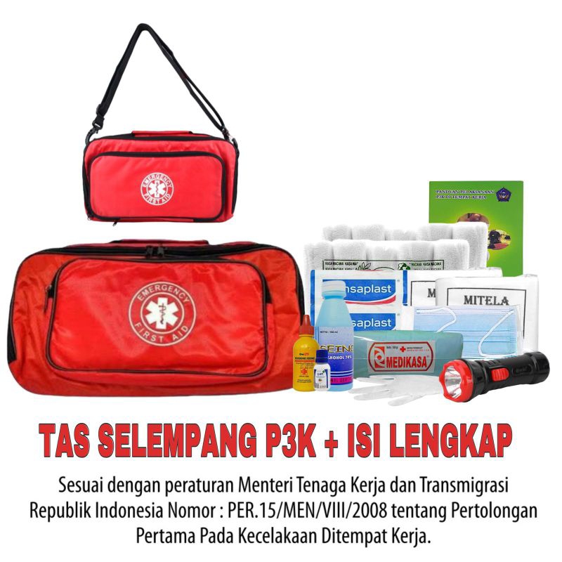 Tas Selempang P3K Dengan Isi Lengkap