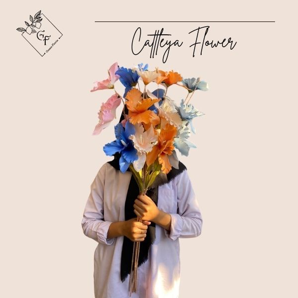 (QC) TERLENGKAP ORCHID CATTLEYA MEKAR KAIN PLASTIK ARTIFICIAL FLOWER BUNGA KRISAN PALSU BUNGA IMITAS