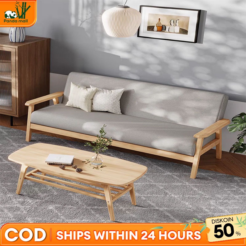 Sofa Ruang Tamu Sofa Santai Sofa bed 3/2/1 Sofa Empuk Solid Kursi Ruang Kursi sofa kain jepang