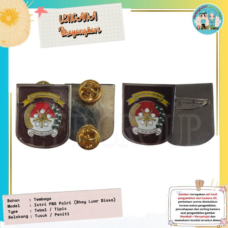 LENCANA TEBAL DAN TIPIS BHAYANGKARI LUAR BIASA ISTRI PNS POLRI