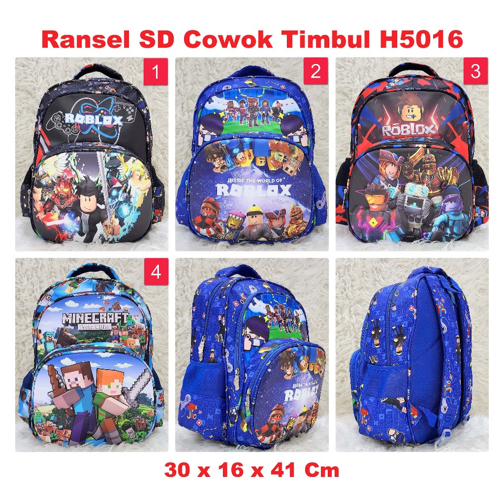Tas Ransel TK Anak Laki ROBLOX C2032  Abstract Tas Sekolah backpack for school boys Toko-asemka