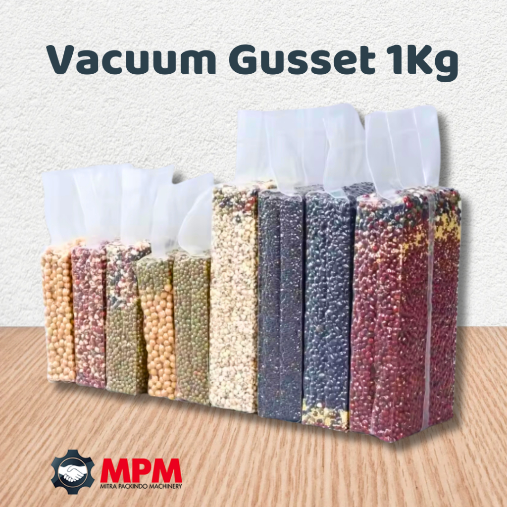 Vacuum Gusset / Vacum Beras Biji / Plastik Vakum Kotak Murah SATUAN