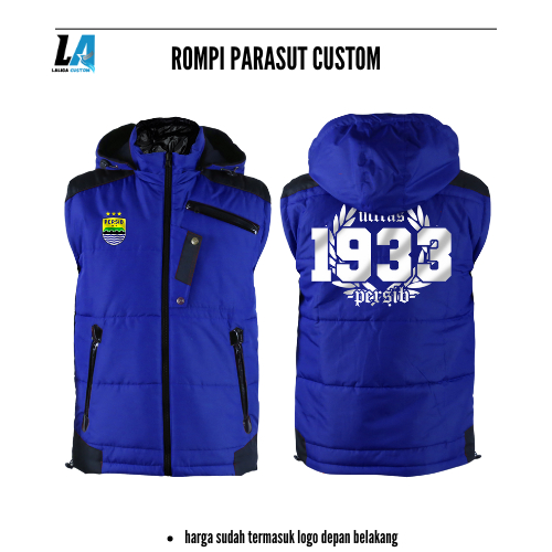 Rompi Parasut Custom Pria Wanita Logo PERSIB BANDUNG