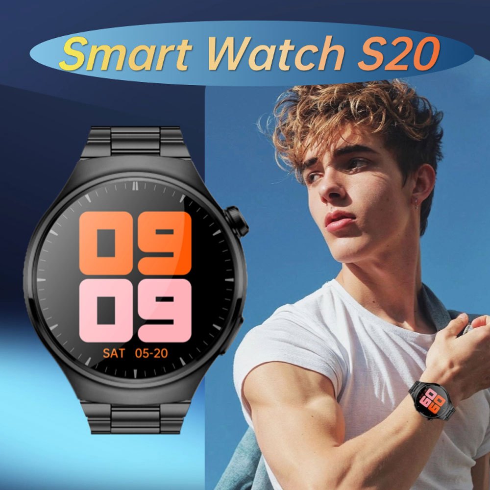 [100% Original] SmartWatch S20，Panggilan suara, pemutaran musik, detak jantung saat tidur